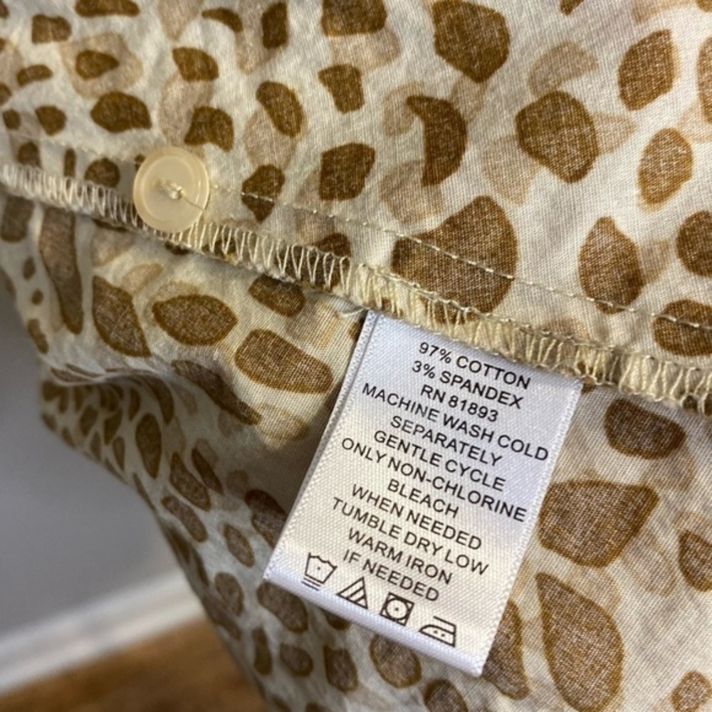 D & Co. Women's Plus Leopard Button Down Shirt - Picture 5 of 7